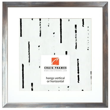 Craig Frames Alloy, 12x12 inch Picture Frame Matted for a 9x9 Photo, Gunmetal
