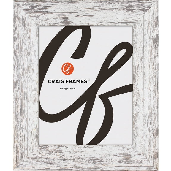Craig Frames American Barn, 12x16 inch Picture Frame, Faux White Barnwood