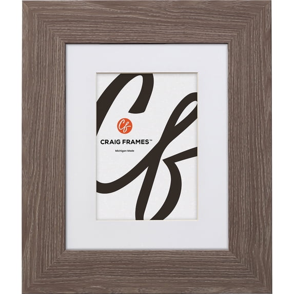 Craig Frames American Barn, 20x24 inch Faux Barnwood Picture Frame Matted for a 16x20 Photo, Farmhouse Grey