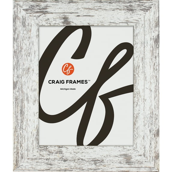 Craig Frames American Barn, 24x33 inch Picture Frame, Faux White Barnwood