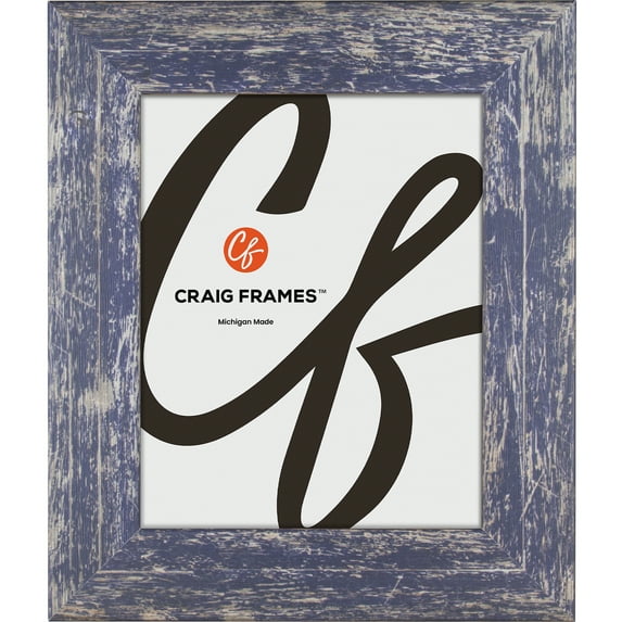 Craig Frames American Barn, 25x30 inch Picture Frame, Faux Blue Barnwood