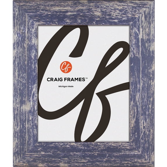 Craig Frames American Barn, 25x35 inch Picture Frame, Faux Blue Barnwood