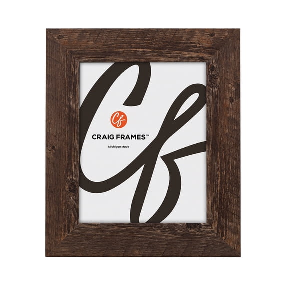 Craig Frames American Barn, 4x6 inch Picture Frame, Faux Brown Oak Barnwood