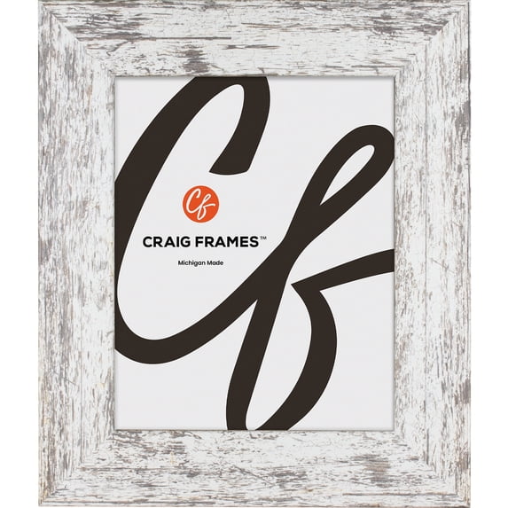 Craig Frames American Barn, 4x6 inch Picture Frame, Faux White Barnwood