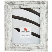 Craig Frames American Barn, 8x10 inch Picture Frame, Faux White Barnwood