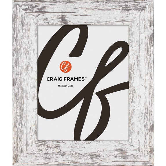 Craig Frames American Barn, 9x27 inch Picture Frame, Faux White Barnwood