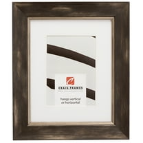Craig Frames Aristocrat, 11x14 inch Black and Pewter Picture Frame Matted for a 8x10 Photo