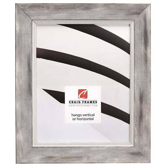 Craig Frames Aristocrat, 11x14 inch Picture Frame, White and Silver