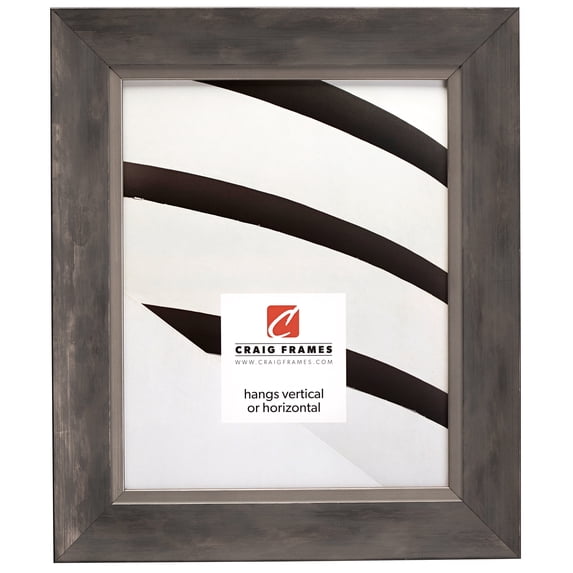 Craig Frames Aristocrat, 13x19 inch Picture Frame, Silver and Grey