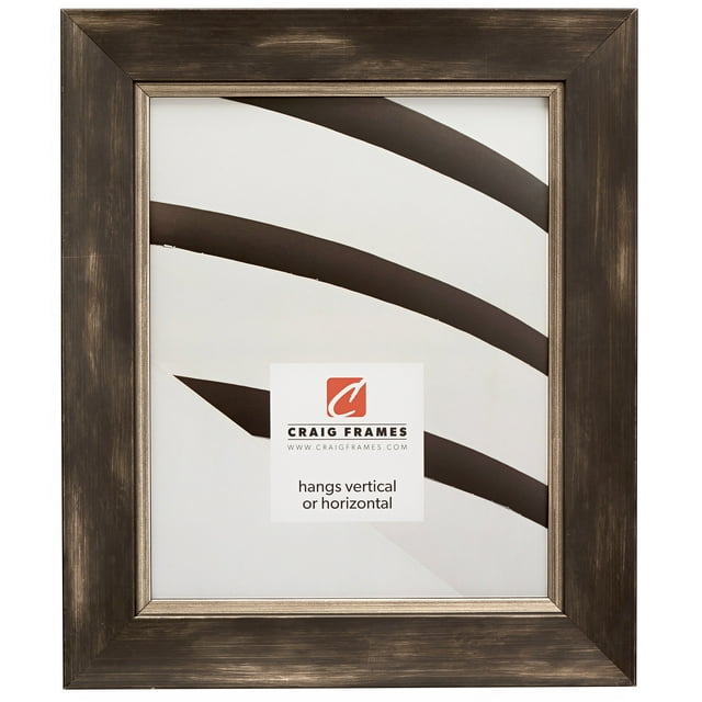 Craig Frames Aristocrat, 16x24 inch Picture Frame, Black and Pewter