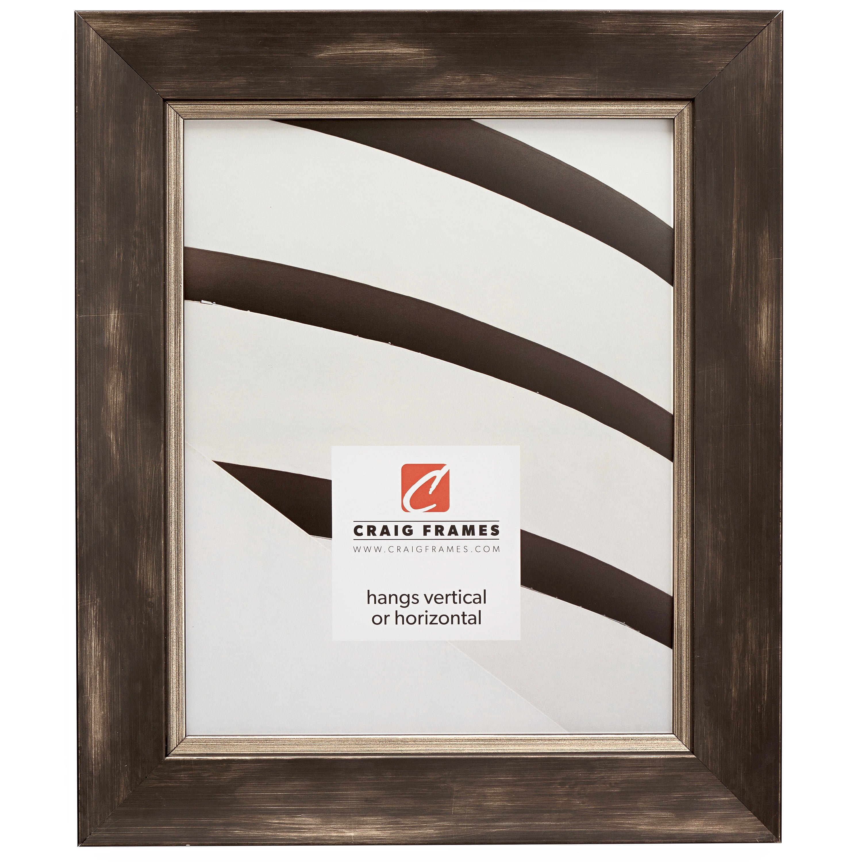 Craig Frames Aristocrat, 18x24 inch Picture Frame, Black and Pewter