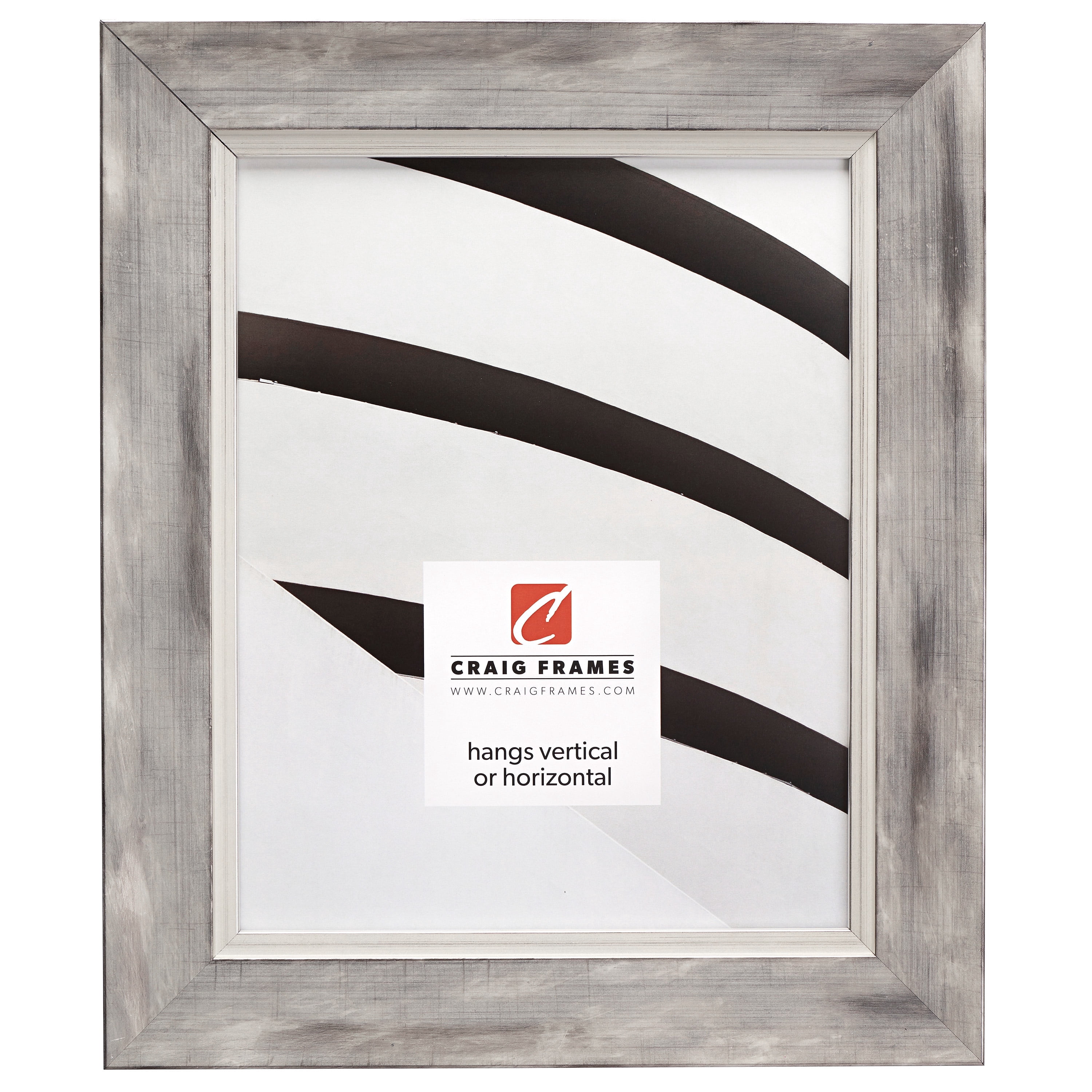 Craig Frames Aristocrat, 18x24 inch Picture Frame, White and Silver