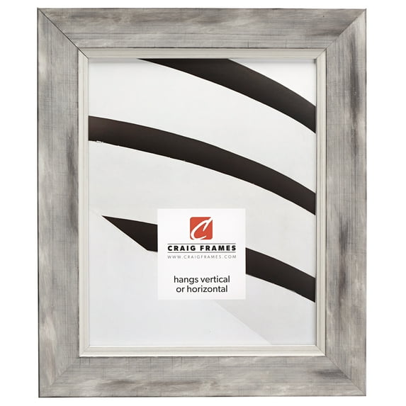 Craig Frames Aristocrat, 18x36 inch Picture Frame, White and Silver