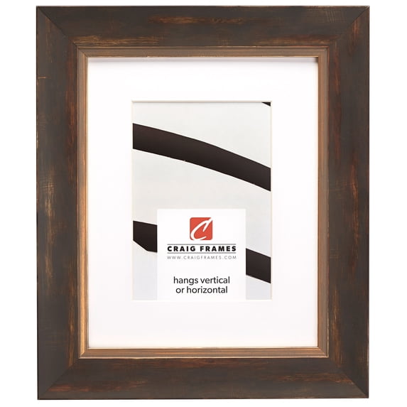 Craig Frames Aristocrat, 8.5x11 inch Gold and Copper Picture Frame Matted for a 6x9 Photo