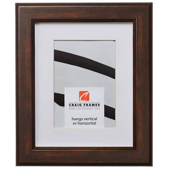 Craig Frames Arthur, 16x22 inch Aged Copper Picture Frame Matted for a 12x18 Photo
