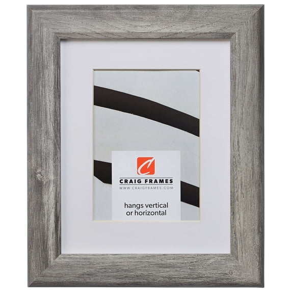 Craig Frames Arthur, 20x26 inch Gray Barnwood Picture Frame Matted for a 16x22 Photo