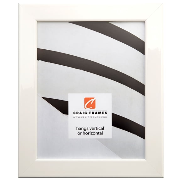 Craig Frames Bauhaus 125, 11x14 inch Picture Frame, Glossy White