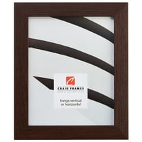Craig Frames Bauhaus 125, 12 x 16 Inch Picture Frame, Brown Wood Grain