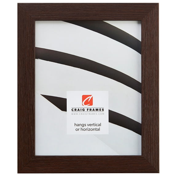 Craig Frames Bauhaus 125, 12x12 inch Picture Frame, Brown Wood Grain