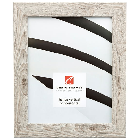 Craig Frames Bauhaus 125, 16x24 inch Picture Frame, Rustic Restoration White