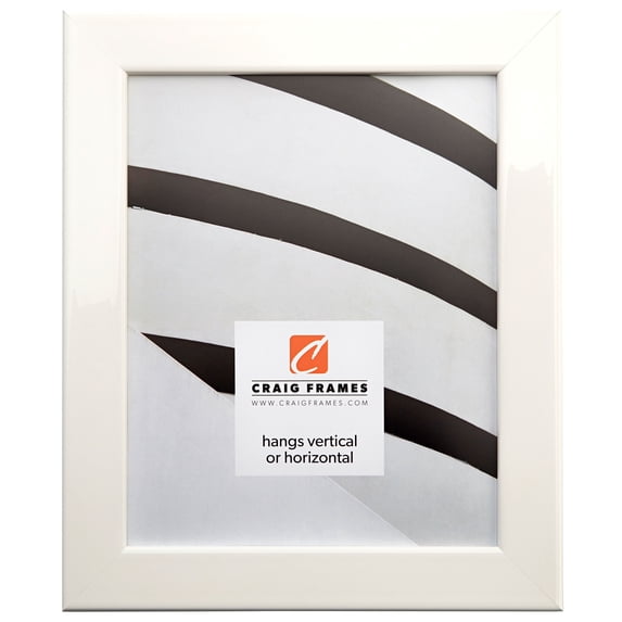 Craig Frames Bauhaus 125, 18x24 inch Picture Frame, Glossy White