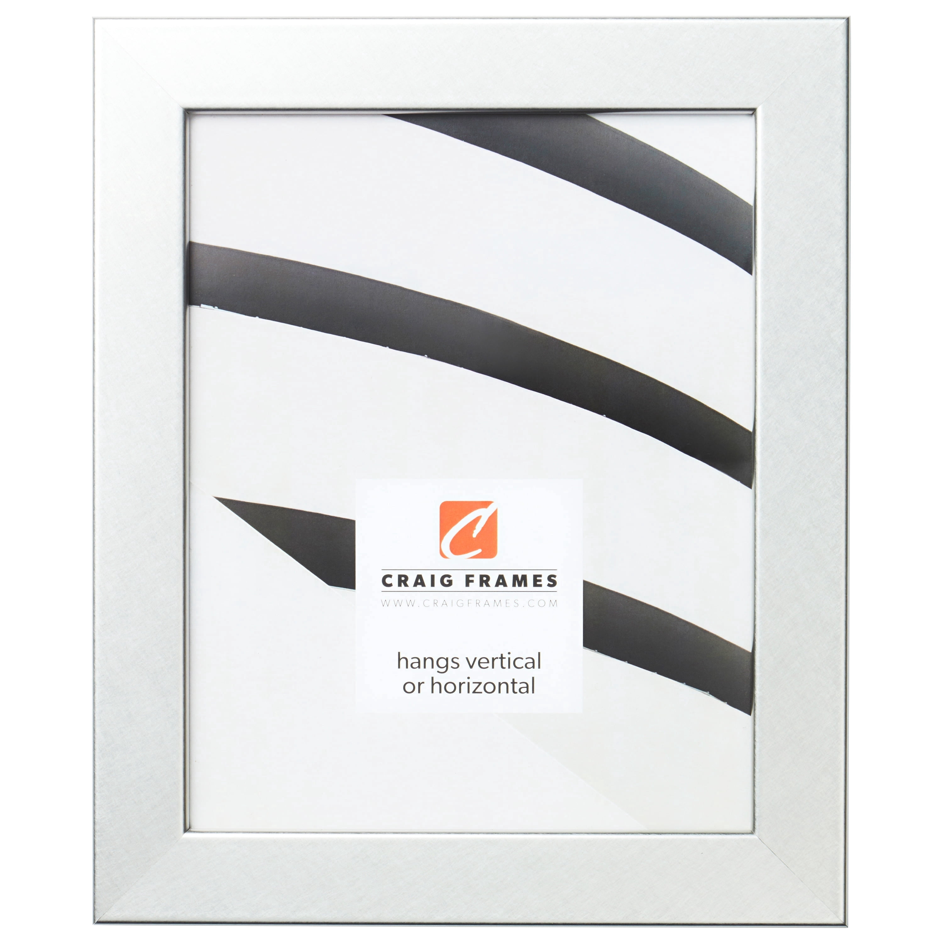 Craig Frames Bauhaus 125, 18x24 inch Picture Frame, Modern Brushed Silver