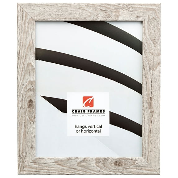 Craig Frames Bauhaus 125, 18x24 inch Picture Frame, Rustic Restoration White