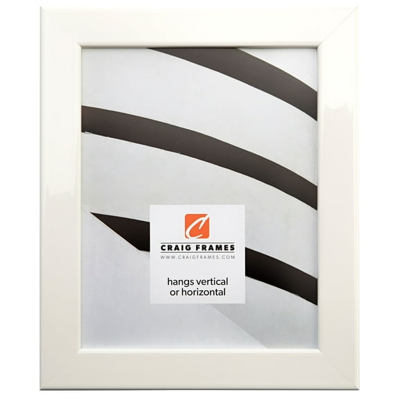 Craig Frames Bauhaus 125, 20x20 inch Picture Frame, Glossy White