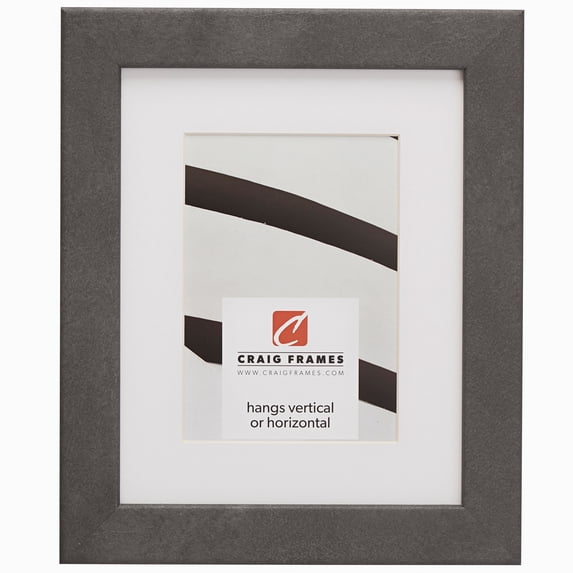 Craig Frames Bauhaus 125, 20x24 inch Concrete Grey Picture Frame Matted for a 16x20 Photo