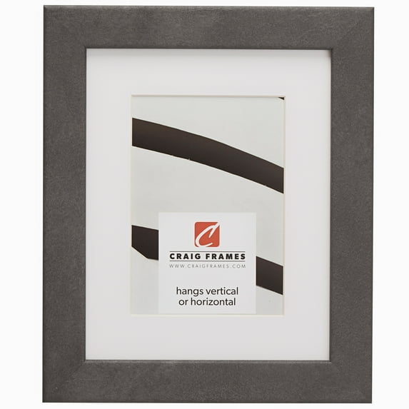 Craig Frames Bauhaus 125, 24x30 inch Concrete Grey Picture Frame Matted for a 20x26 Photo