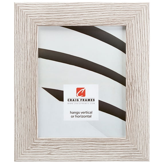Craig Frames Bauhaus 200, 10x12 inch Picture Frame, Rustic Restoration White
