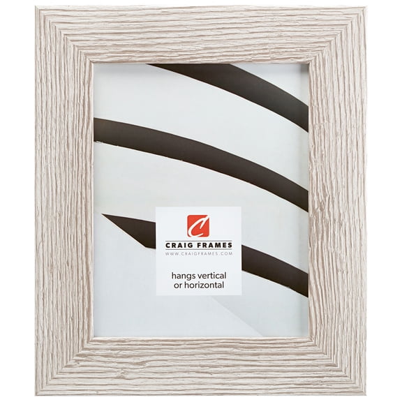 Craig Frames Bauhaus 200, 10x13 inch Picture Frame, Rustic Restoration White