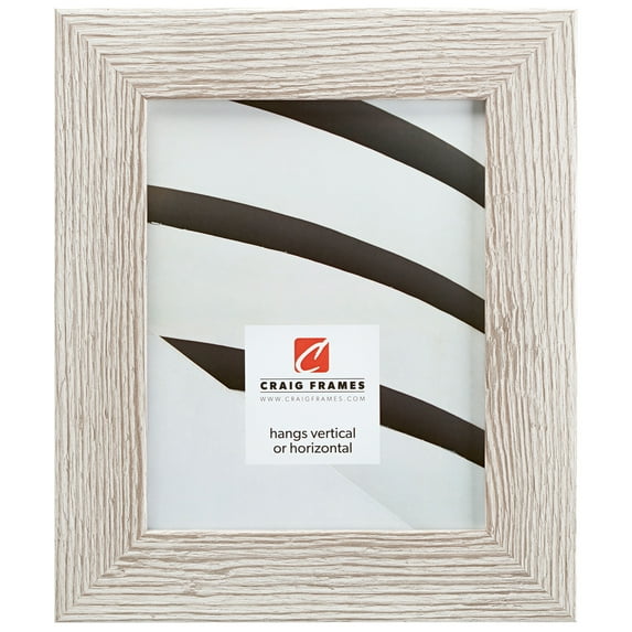 Craig Frames Bauhaus 200, 10x13 inch Picture Frame, Rustic Restoration White