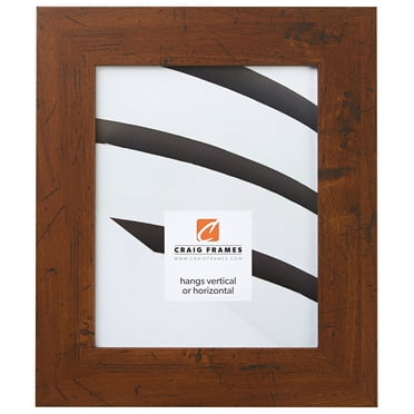Craig Frames Bauhaus 200, 13x19 inch Picture Frame, Dark Walnut Brown