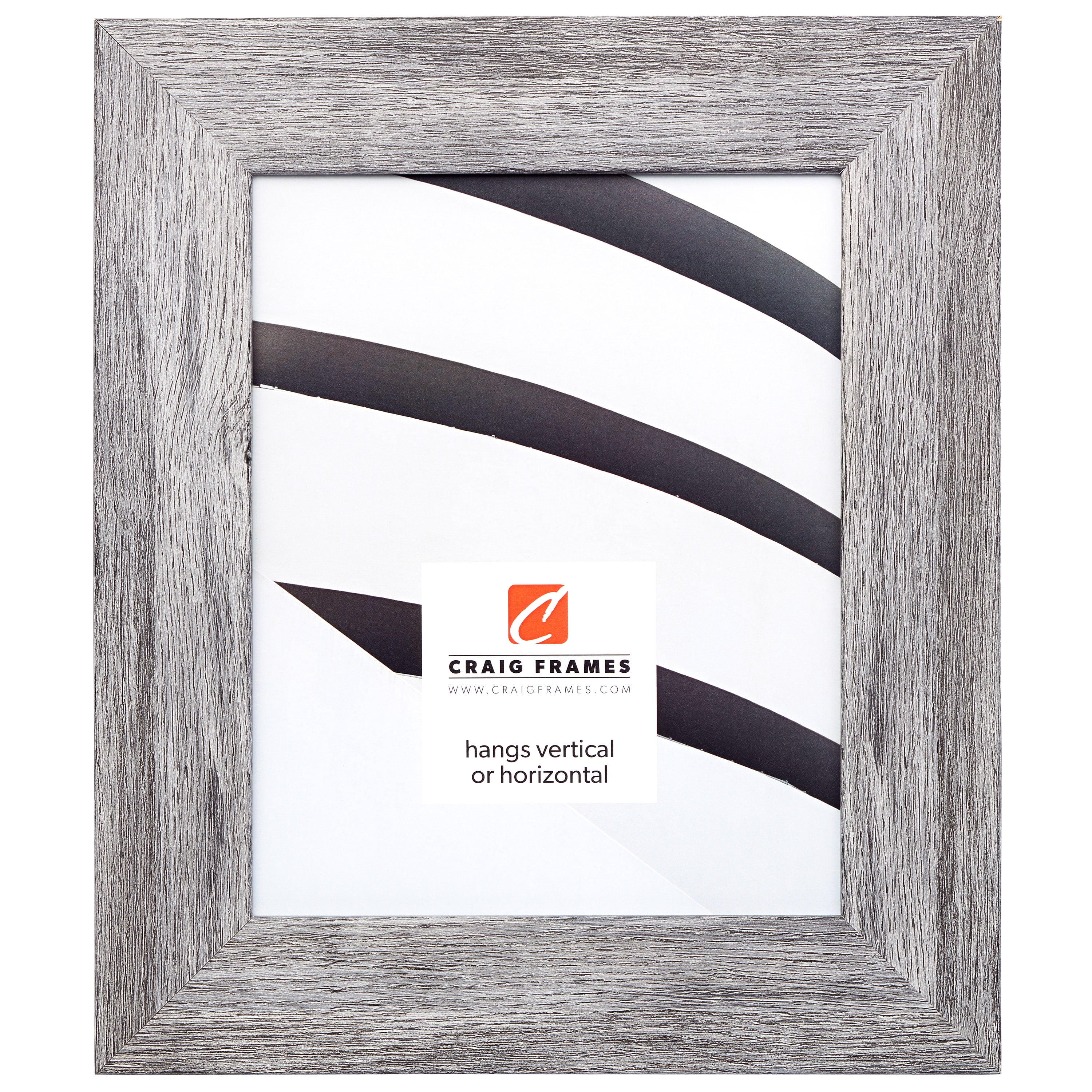 Craig Frames Bauhaus 200, 14x18 inch Picture Frame, Grey Barnwood