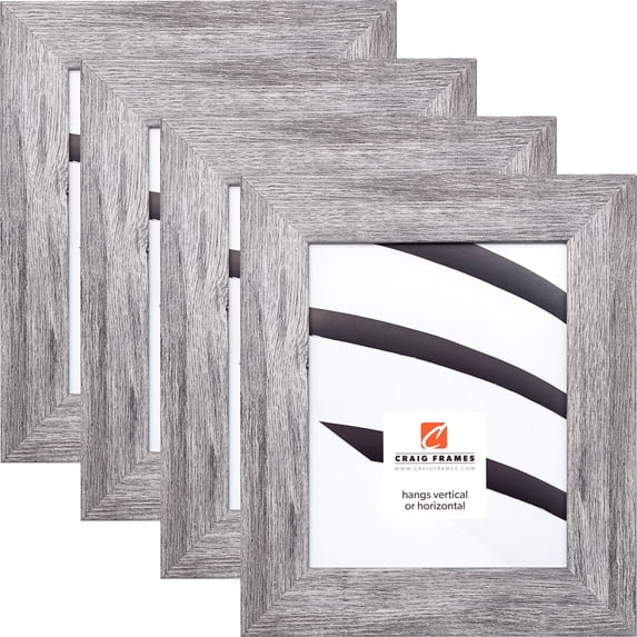 Craig Frames Bauhaus 200, 17x22 inch Picture Frame, Modern Gray, Set of 4