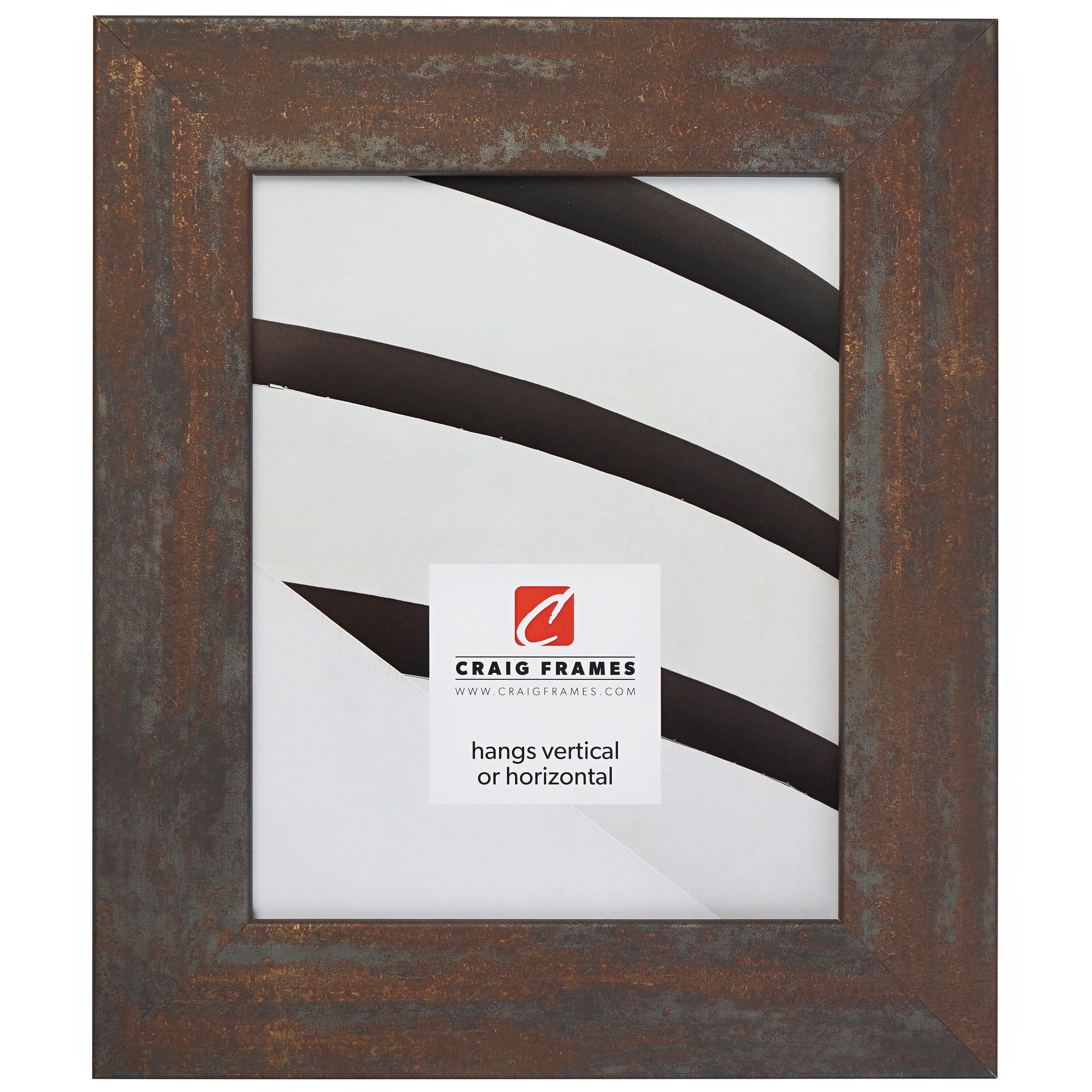 Craig Frames Bauhaus 200, 18x24 inch Picture Frame, Weathered Steel