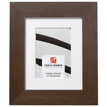 Craig Frames Bauhaus 200, 20x20 inch Brown Picture Frame Matted for a 16x16 Photo