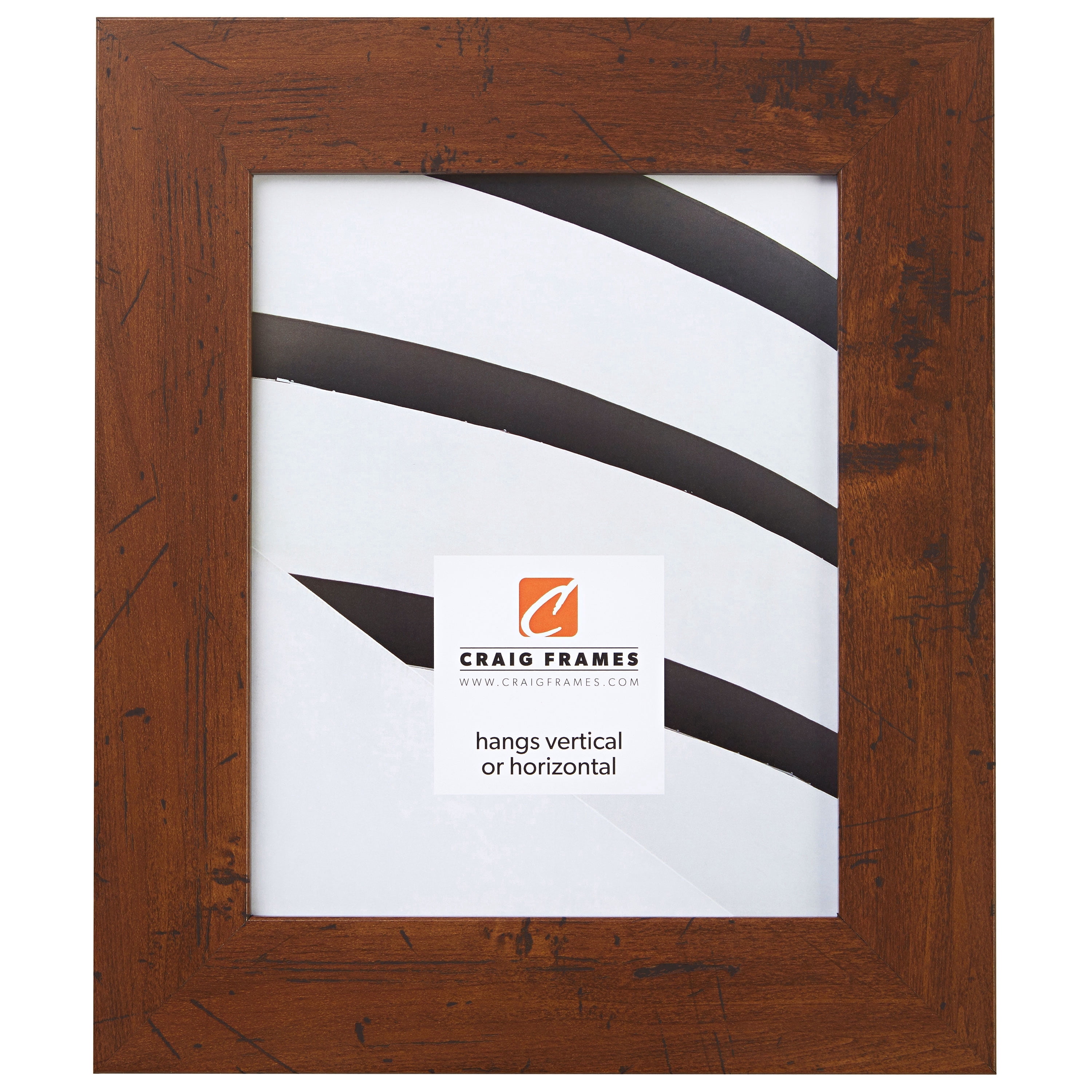 Craig Frames Bauhaus 200, 20x27 inch Picture Frame, Dark Walnut Brown