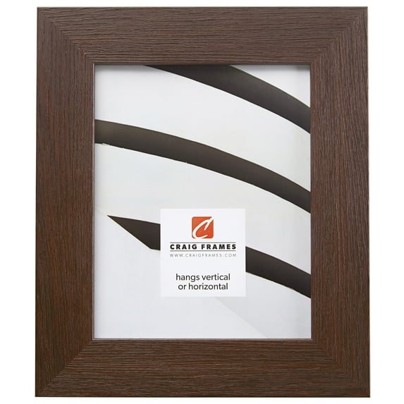 Craig Frames Bauhaus 200, 24x24 inch Picture Frame, Brown Wood Grain