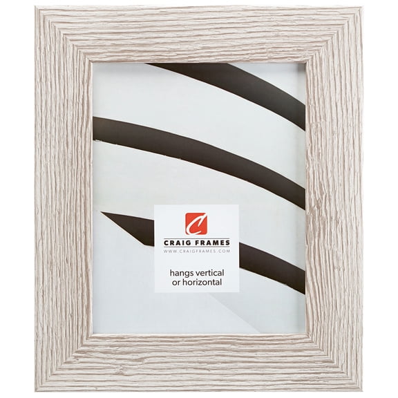 Craig Frames Bauhaus 200, 24x36 inch Picture Frame, Rustic Restoration White