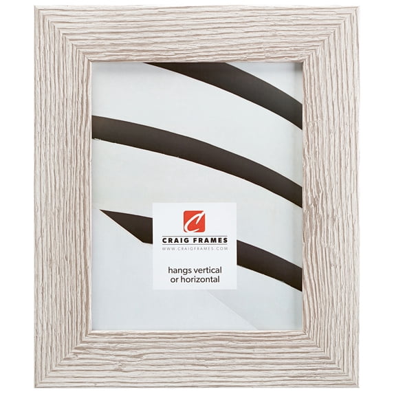 Craig Frames Bauhaus 200, 4x6 inch Picture Frame, Rustic Restoration White