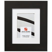 Craig Frames Bauhaus 200, 5x7 inch Black Coffee Picture Frame Matted for a 4x6 Photo