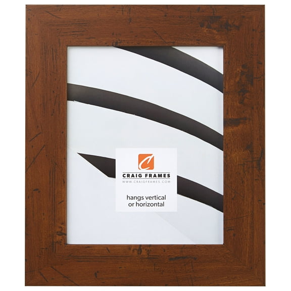 Craig Frames Bauhaus 200, 8x10 inch Picture Frame, Dark Walnut Brown
