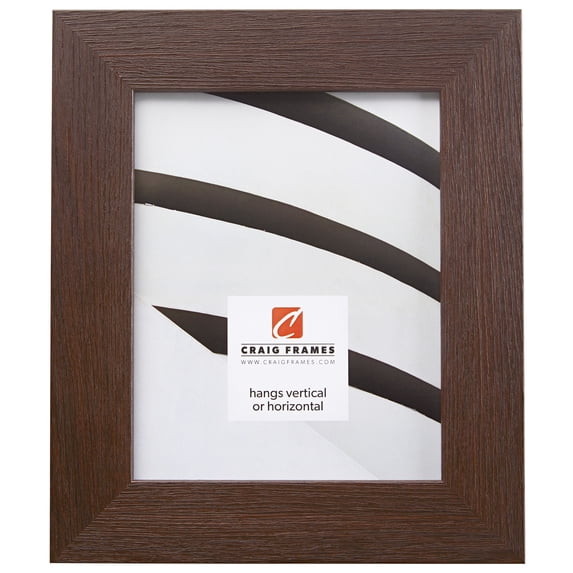 Craig Frames Bauhaus 200, Modern Brown Oak Picture Frame, 8.5x11 Inch