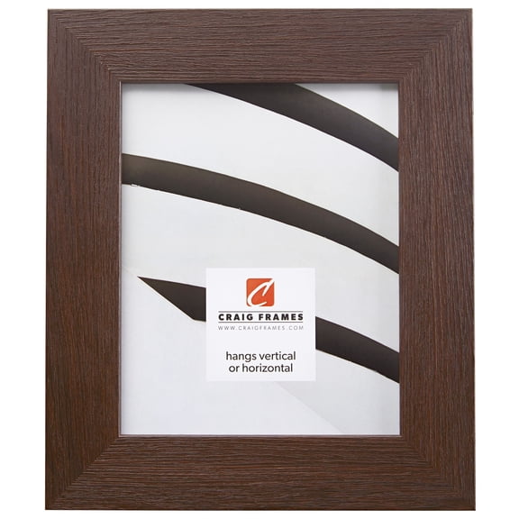 Craig Frames Bauhaus 200, Modern Brown Oak Picture Frame, 8.5x11 Inch