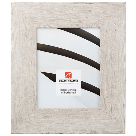 Craig Frames Bauhaus 300, 18x36 inch Picture Frame, Rustic Restoration White