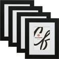 thumbnail image 1 of Craig Frames Bauhaus, Modern 1.25" Satin Black 13x15 Picture Frame, Matted to Display a 9x12 Artwork, Set of 4, 1 of 5
