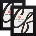 thumbnail image 1 of Craig Frames Bauhaus, Modern 1.25" Satin Black Picture Frame, 15x21.25 inch, Set of 2, 1 of 5