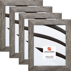 Craig Frames Bauhaus Modern Gray Picture Frame, Set of 4